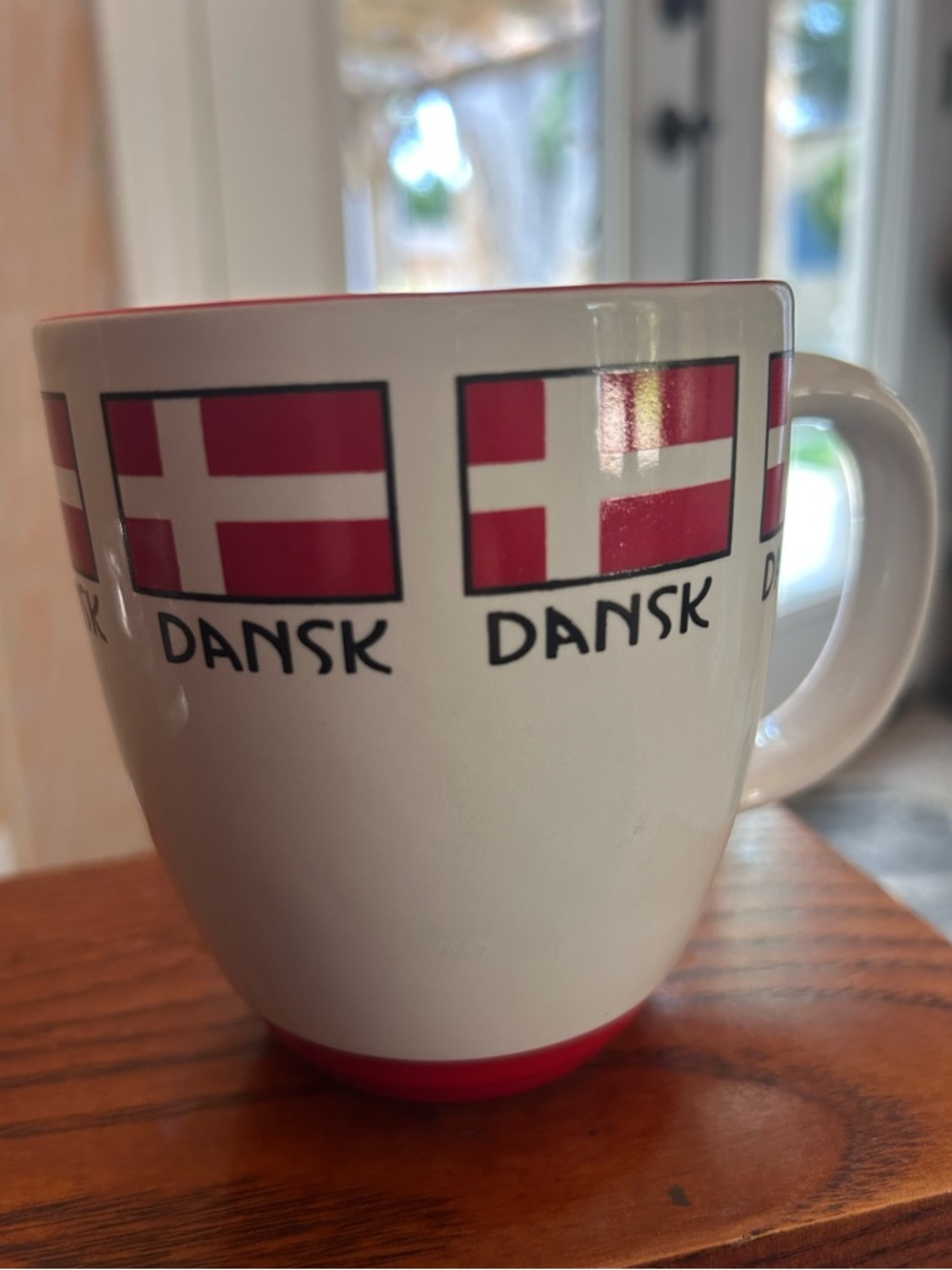 Danish Flag Coffee Mug Cup 12 oz Denmark Dansk Bergquist Imports USA